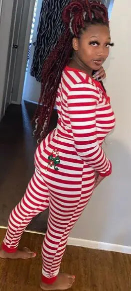 JL109 Christmas Pajamas Loungewear Onesie Sleep Lounge Wear Set Pyjamas Women Sleepwear