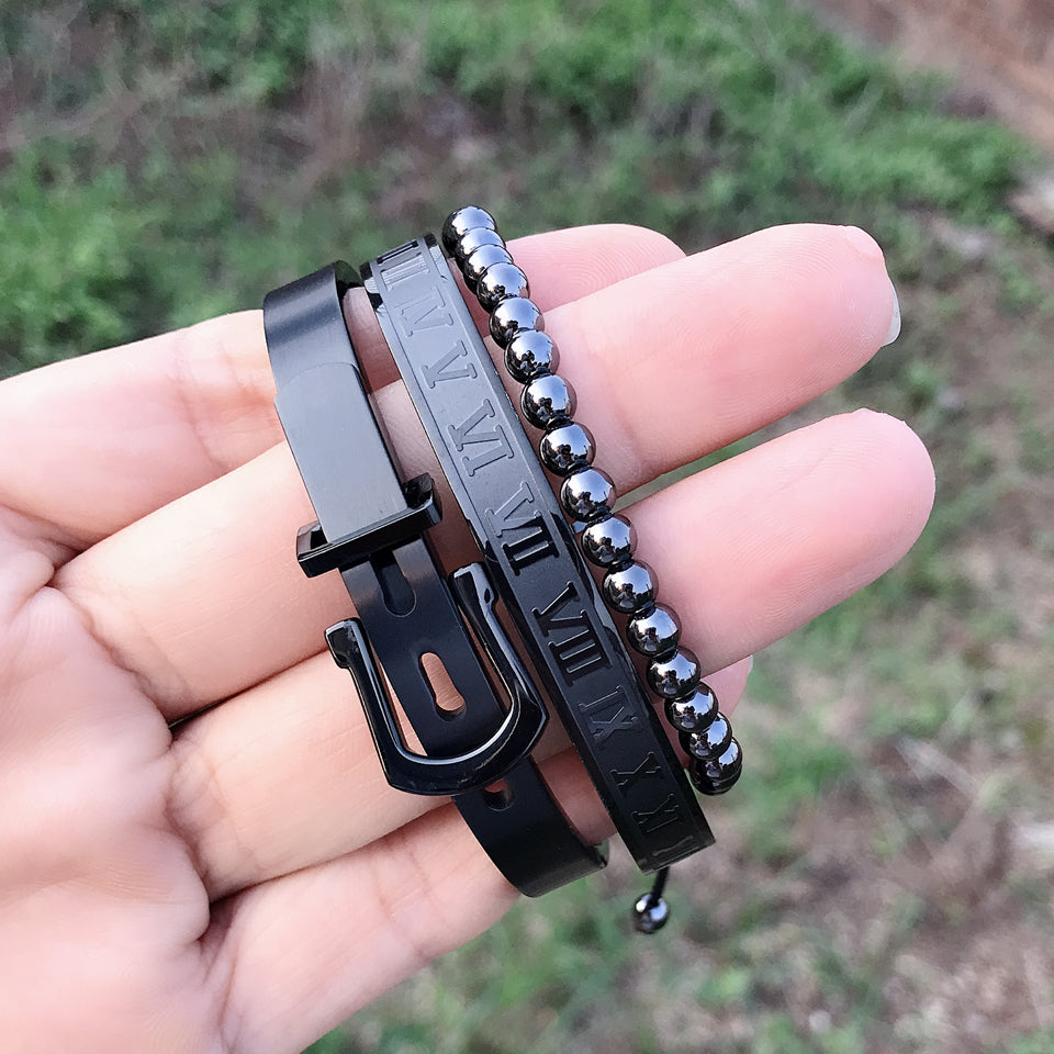 Top Quality Luxury Royal Crown Bracelets & Bangles Fashion Stainless Steel Men' Jewelry Do Not Fade Jewellery Sets Bracelet Male