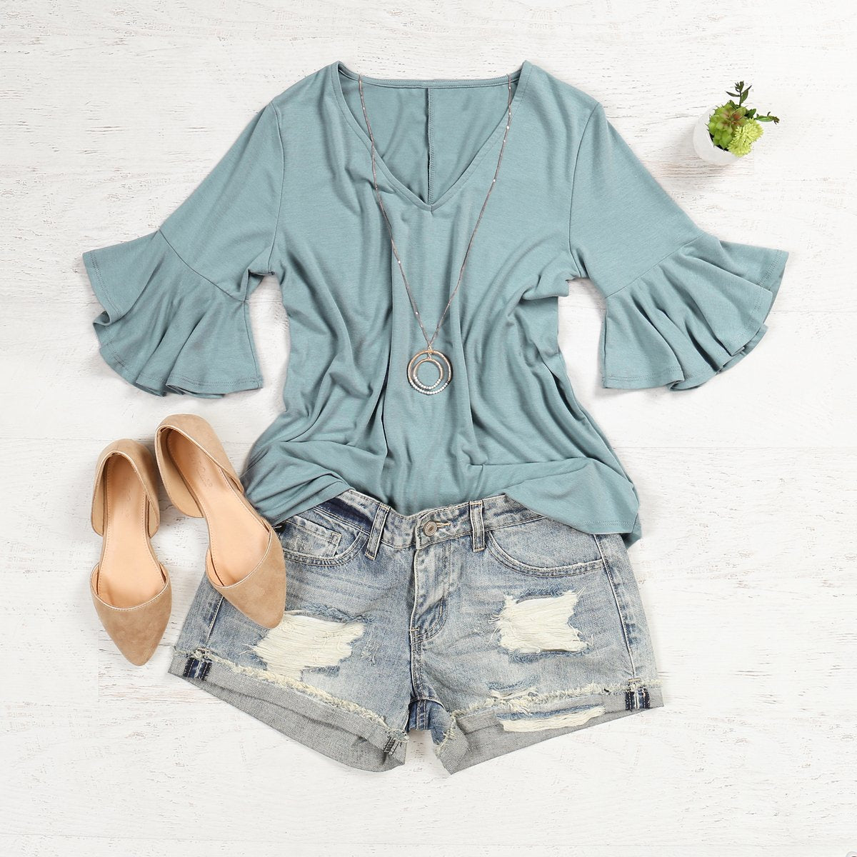 Waterfall Sleeve Top