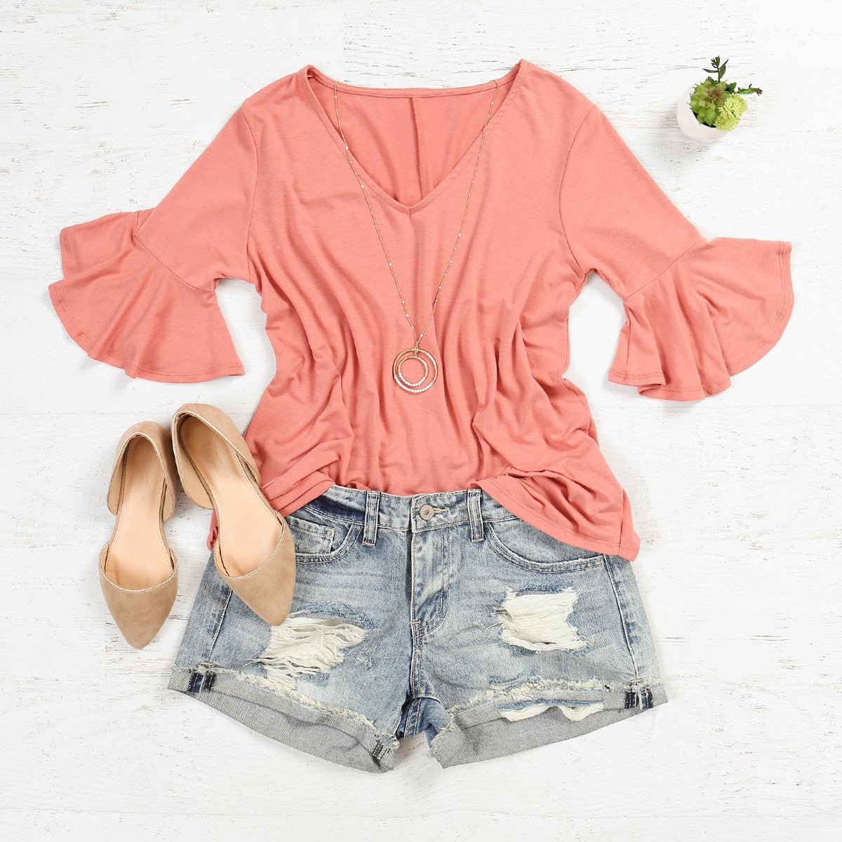 Waterfall Sleeve Top