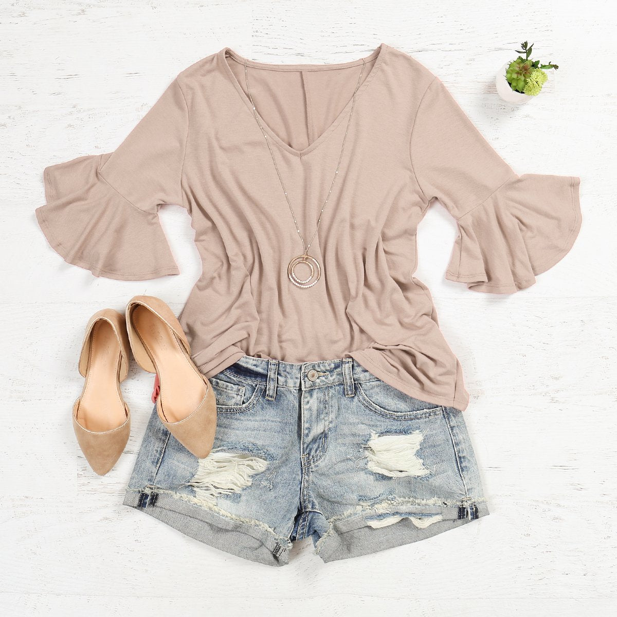 Waterfall Sleeve Top