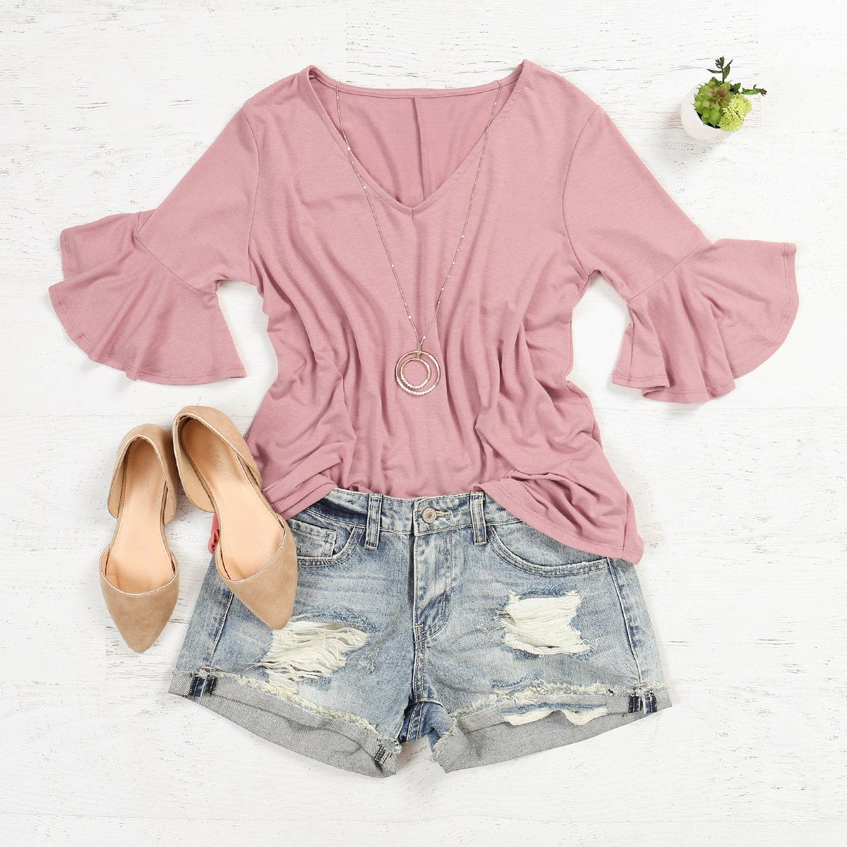 Waterfall Sleeve Top