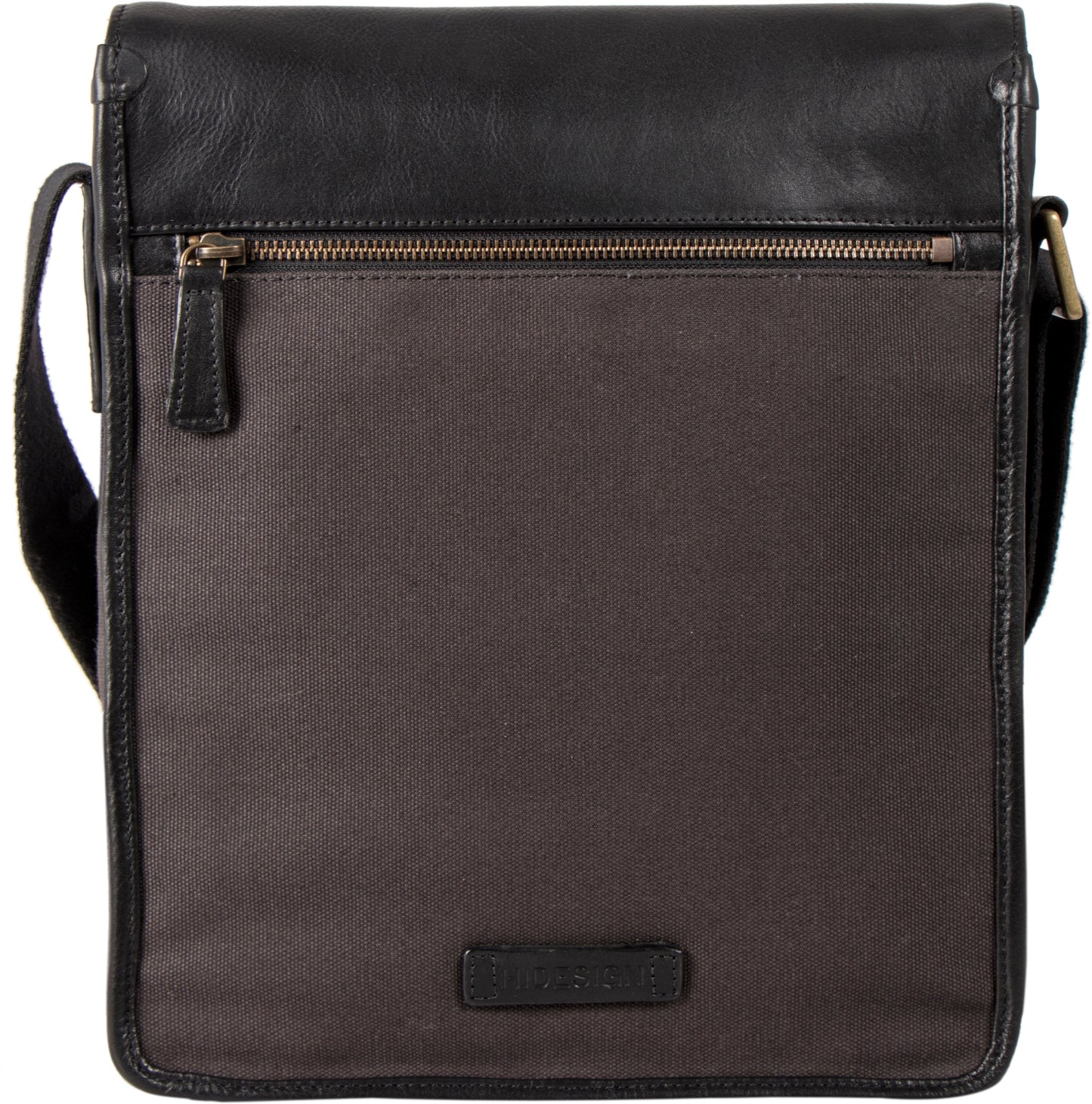 Aiden Genuine Leather and Canvas Medium Crossbody Men/Women Shoulder Messenger Bag/Travel Bag / 10.5" iPad Bag