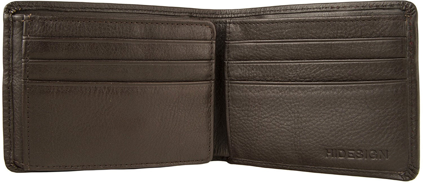 Angle Stitch RFID Blocking Multi-Compartment Leather Wallet