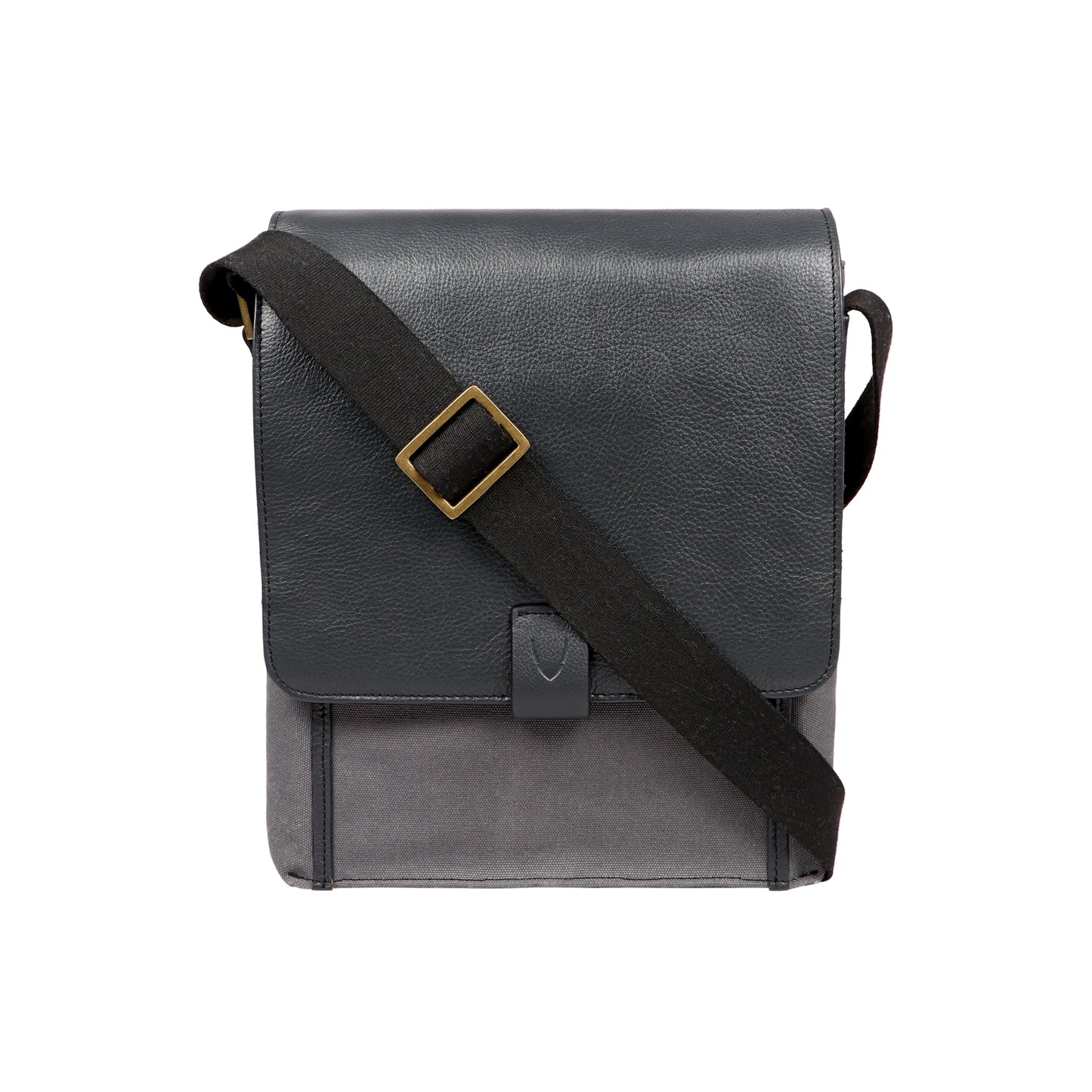 Aiden Genuine Leather and Canvas Medium Crossbody Men/Women Shoulder Messenger Bag/Travel Bag / 10.5" iPad Bag