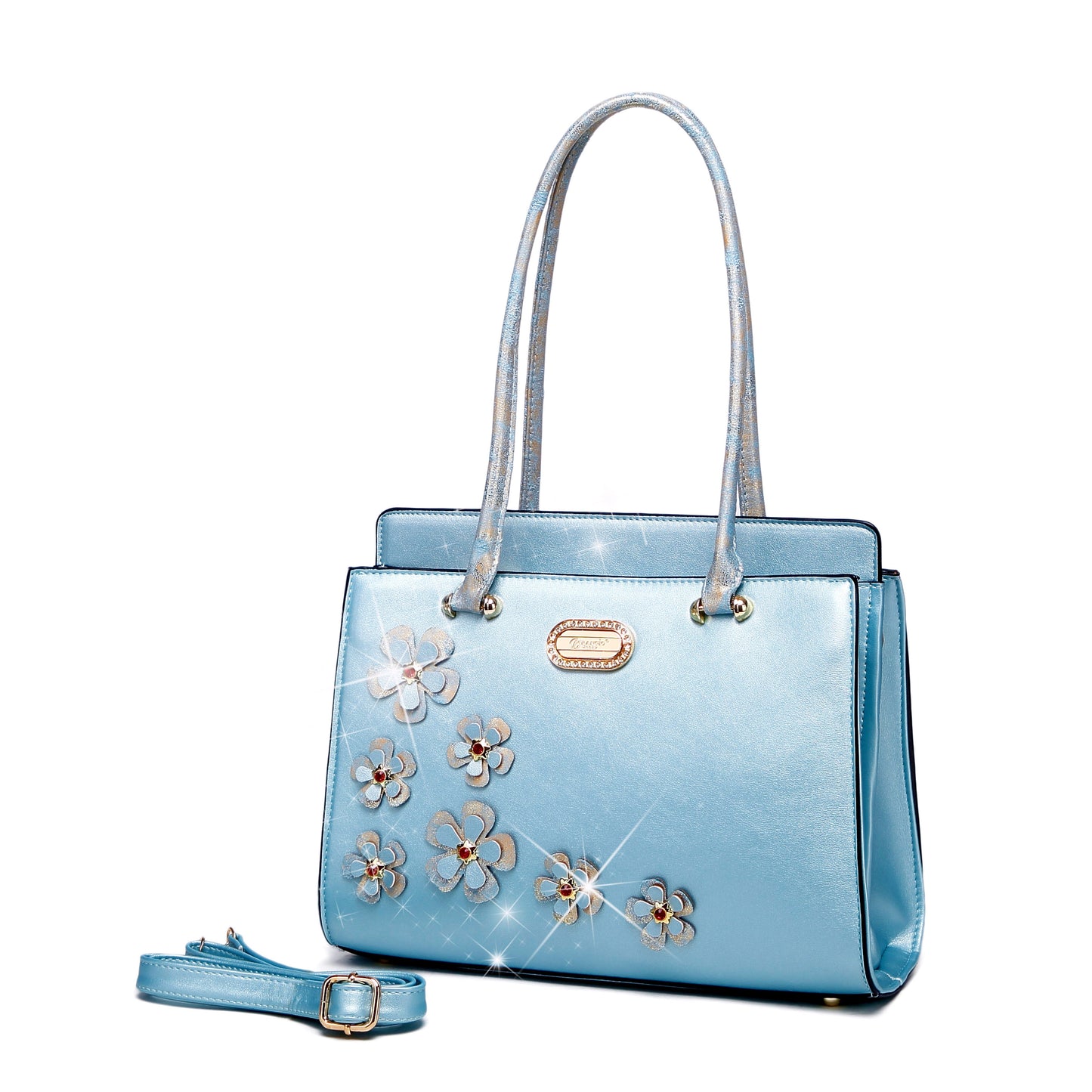 Twinkle Cosmos Florality Tote Purses and Handbags