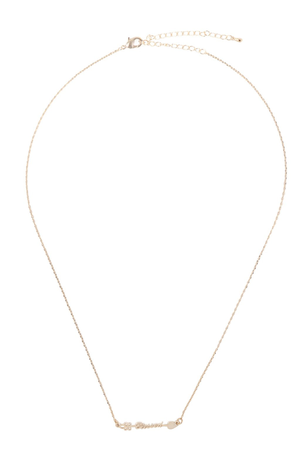 Arrow Letter Blessed Pendant Necklace