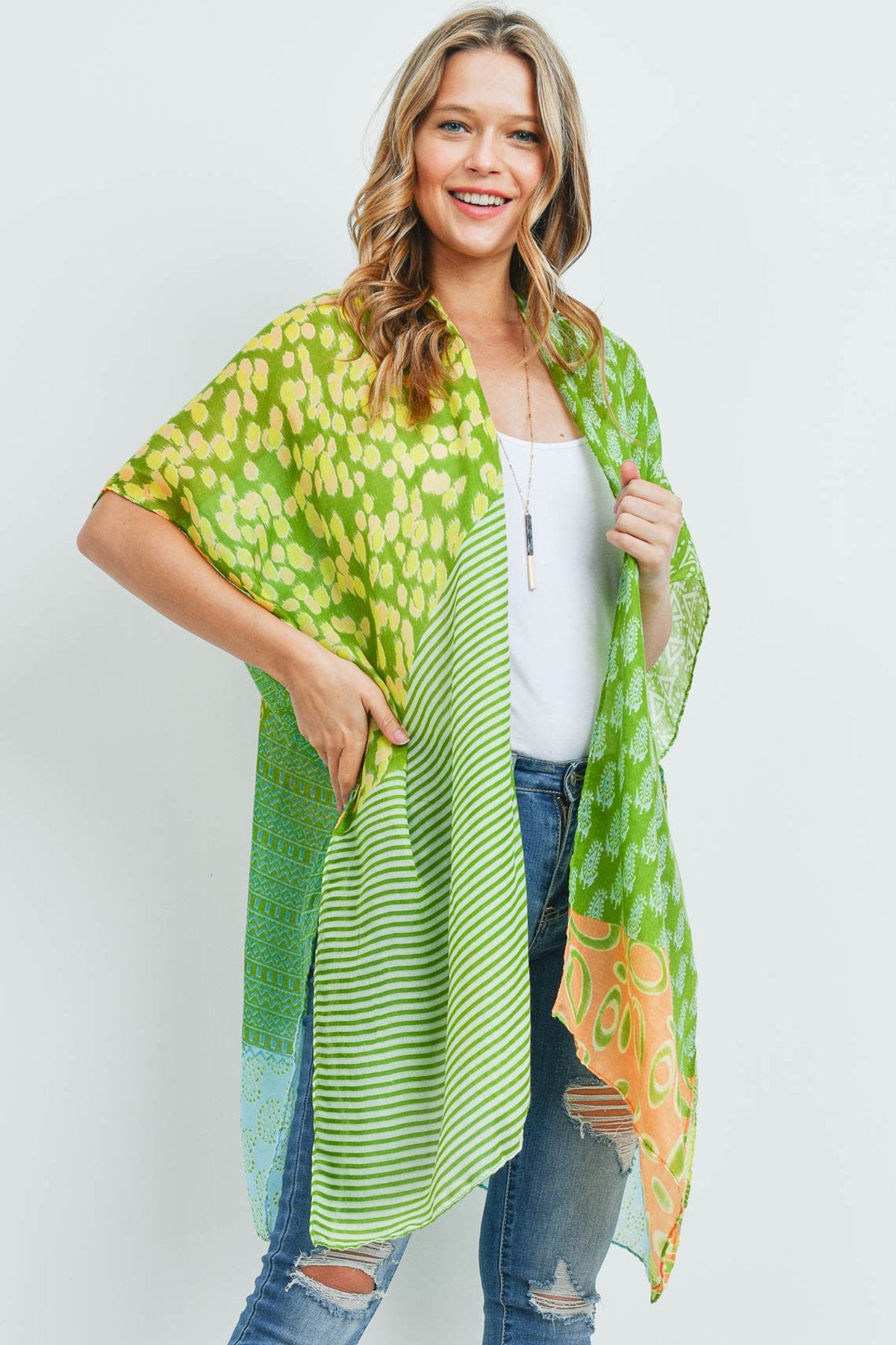 Ms0173 - Mixed Pattern Kimono