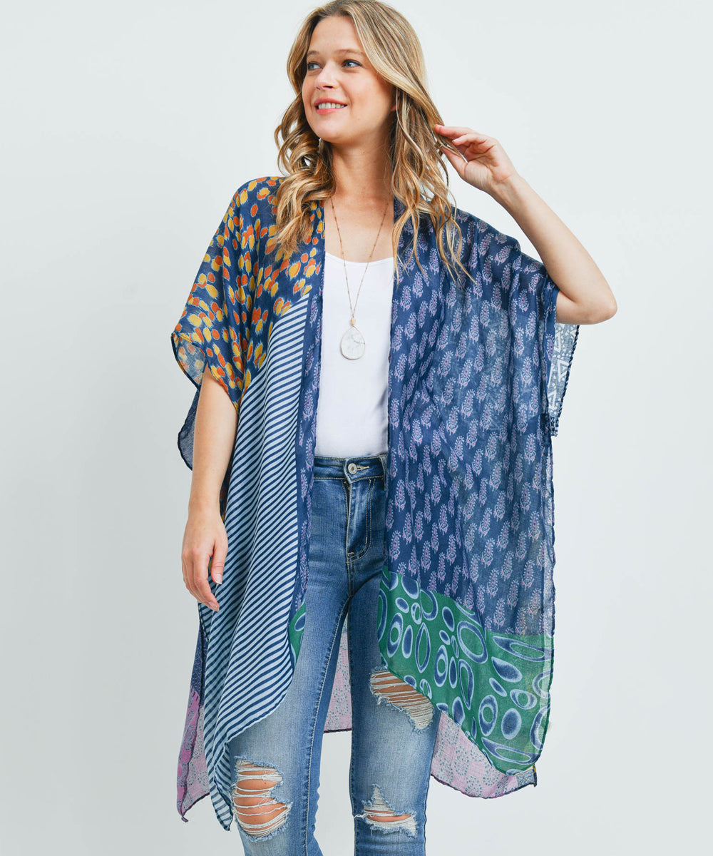 Ms0173 - Mixed Pattern Kimono