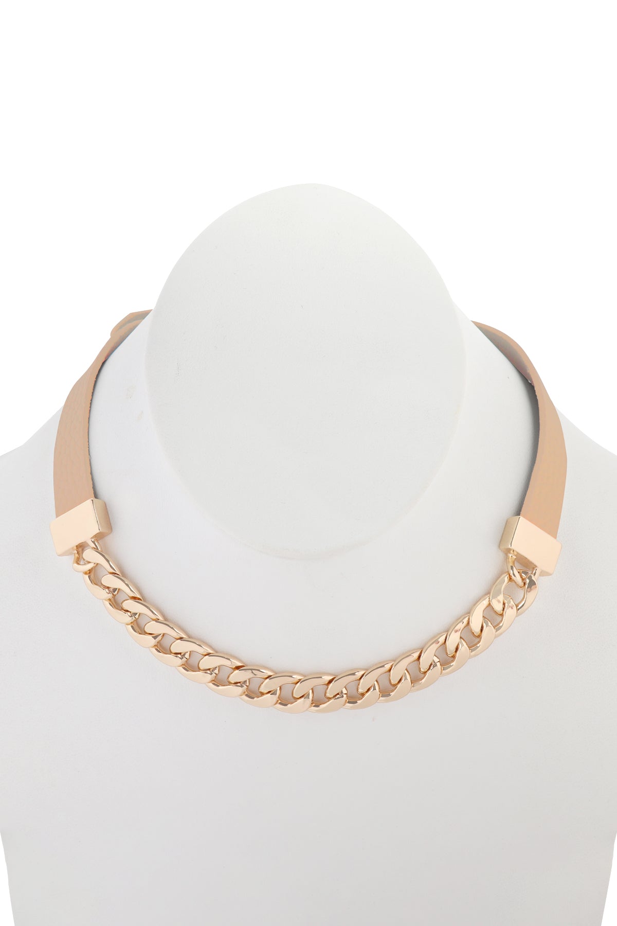 Leather Chain Choker Bracelet