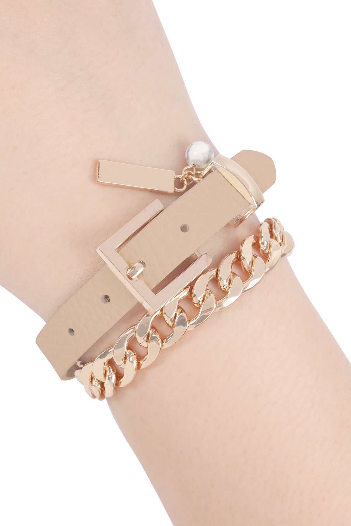 Leather Chain Choker Bracelet