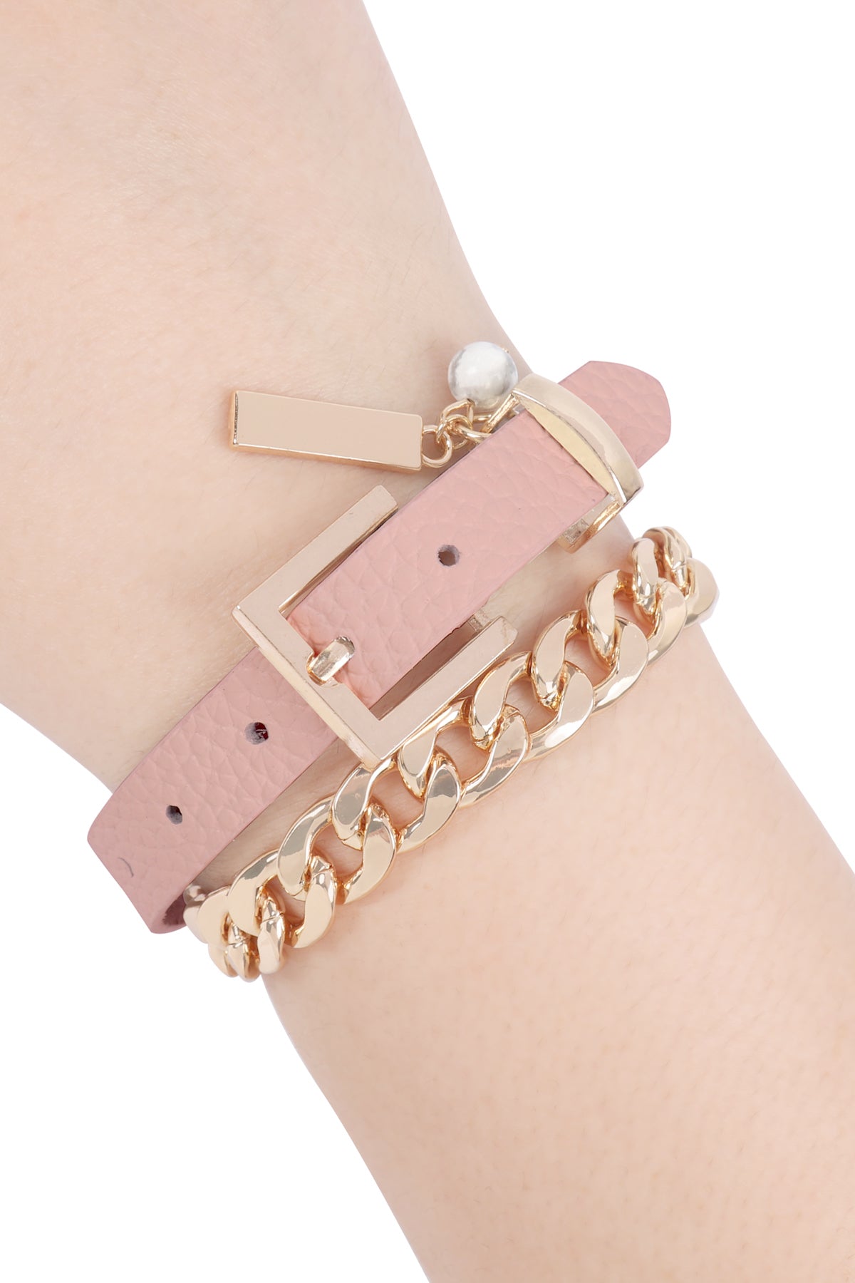 Leather Chain Choker Bracelet