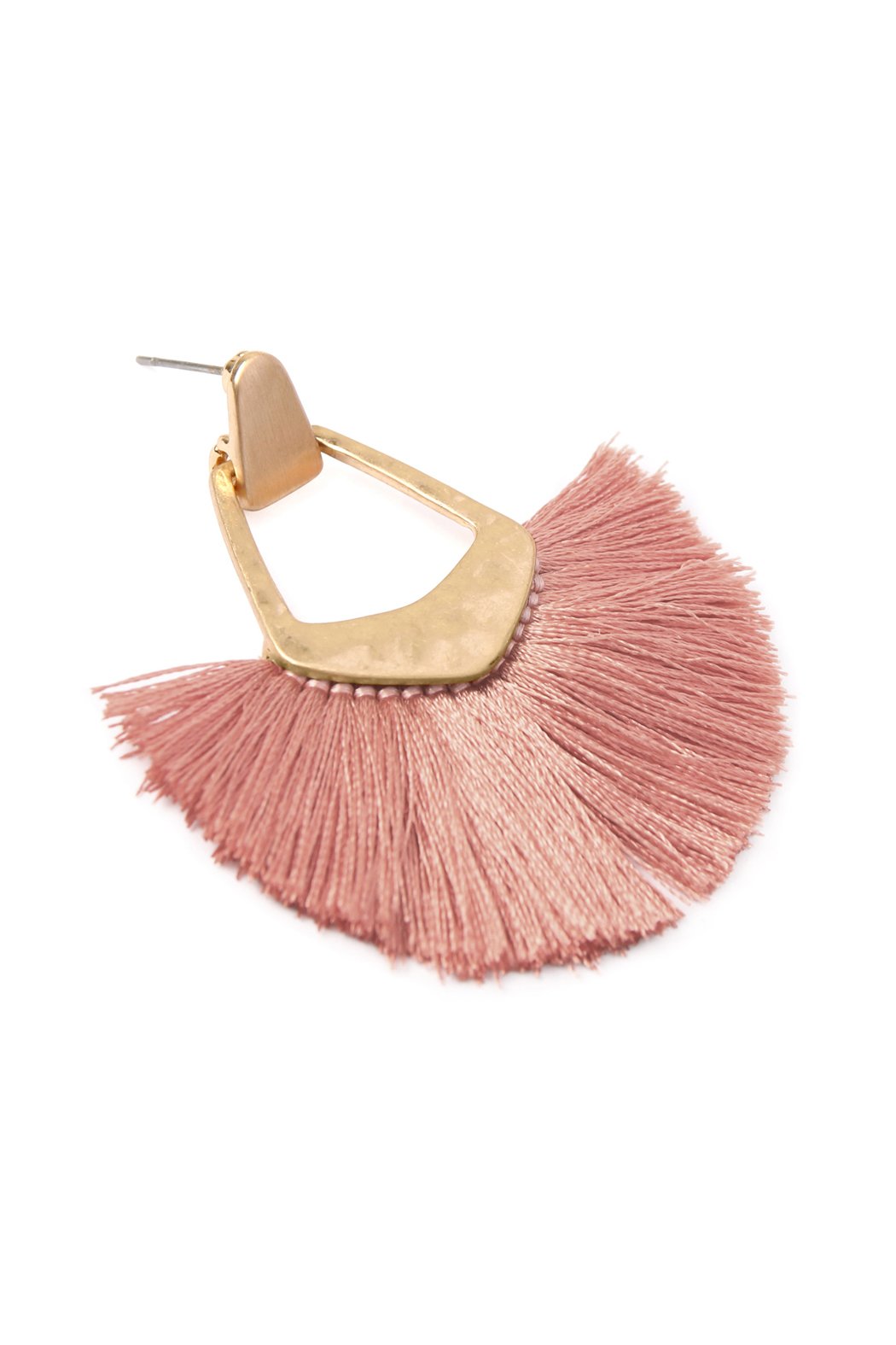 Fan Tassel Post Dangle Earrings