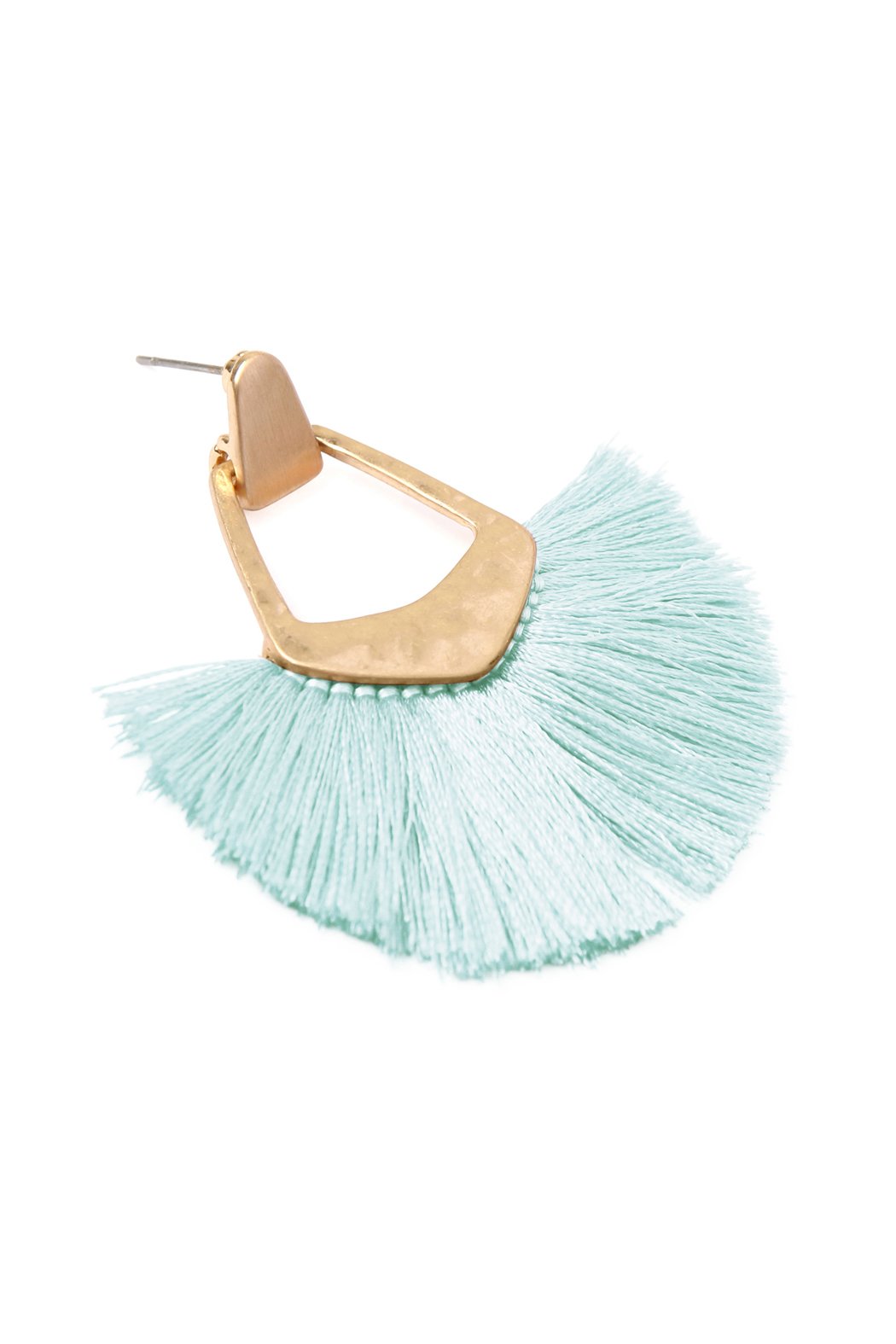 Fan Tassel Post Dangle Earrings