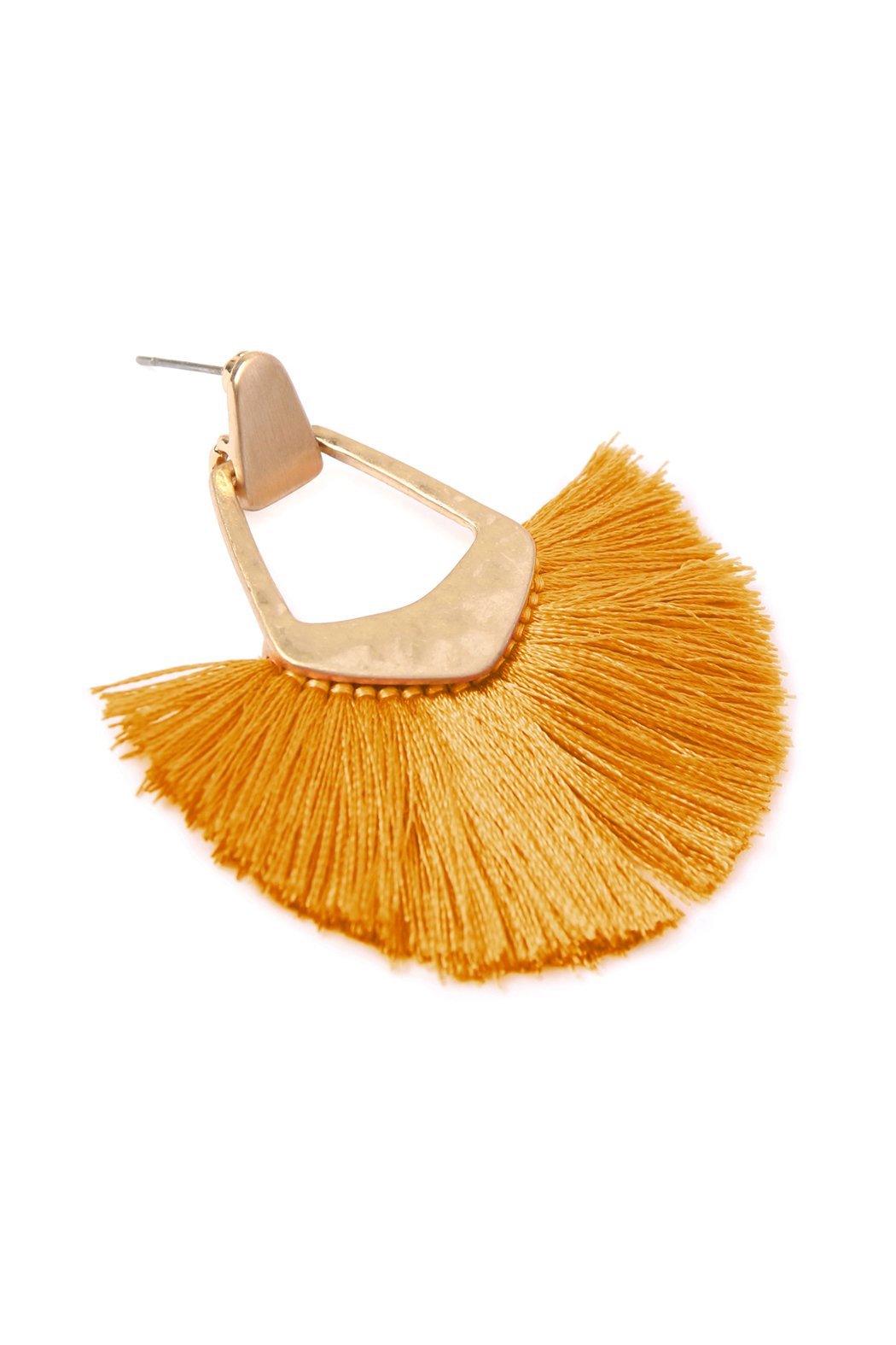 Fan Tassel Post Dangle Earrings