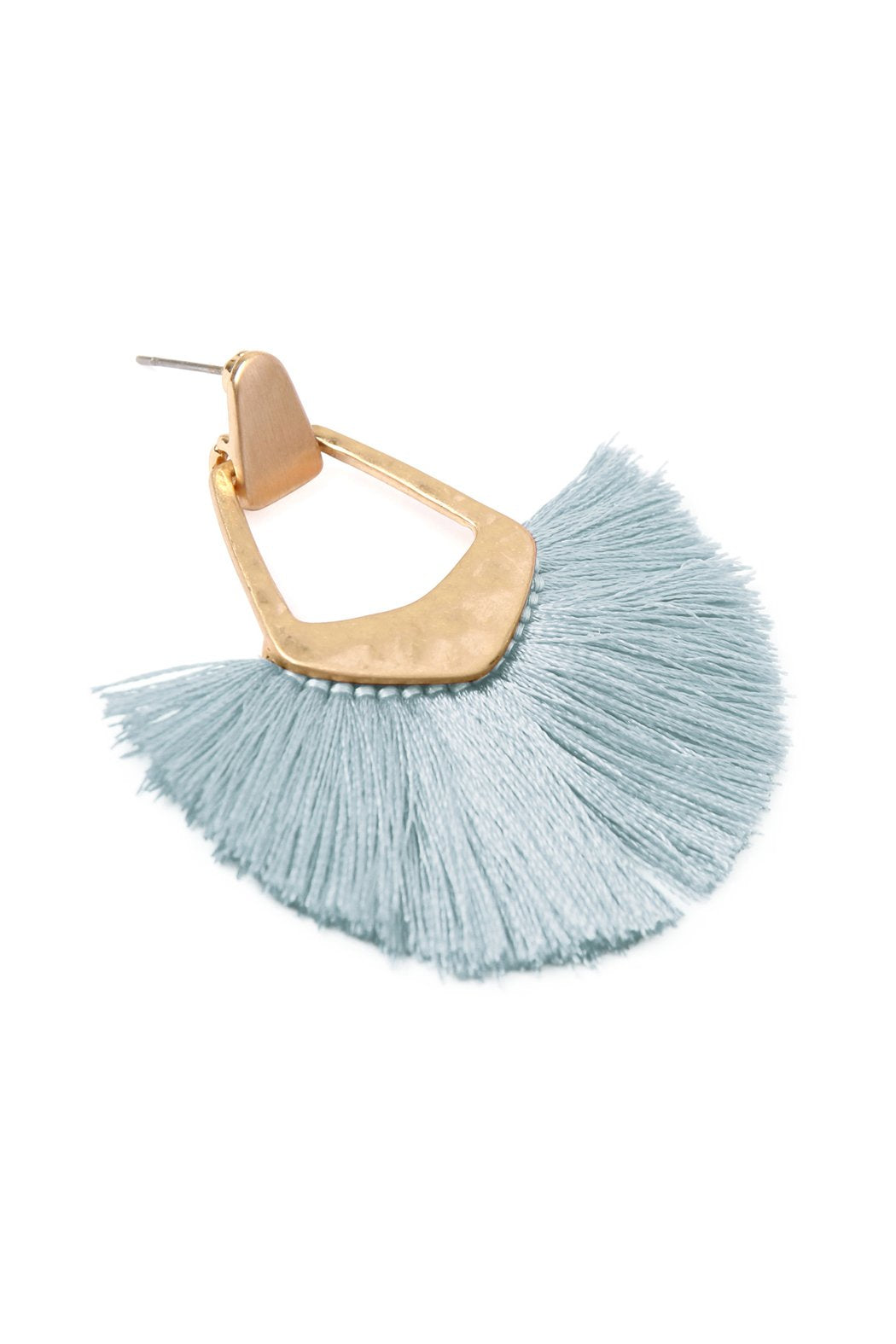 Fan Tassel Post Dangle Earrings