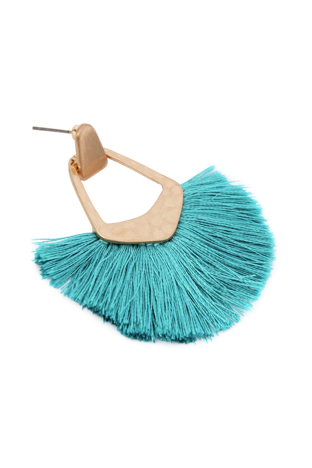 Fan Tassel Post Dangle Earrings