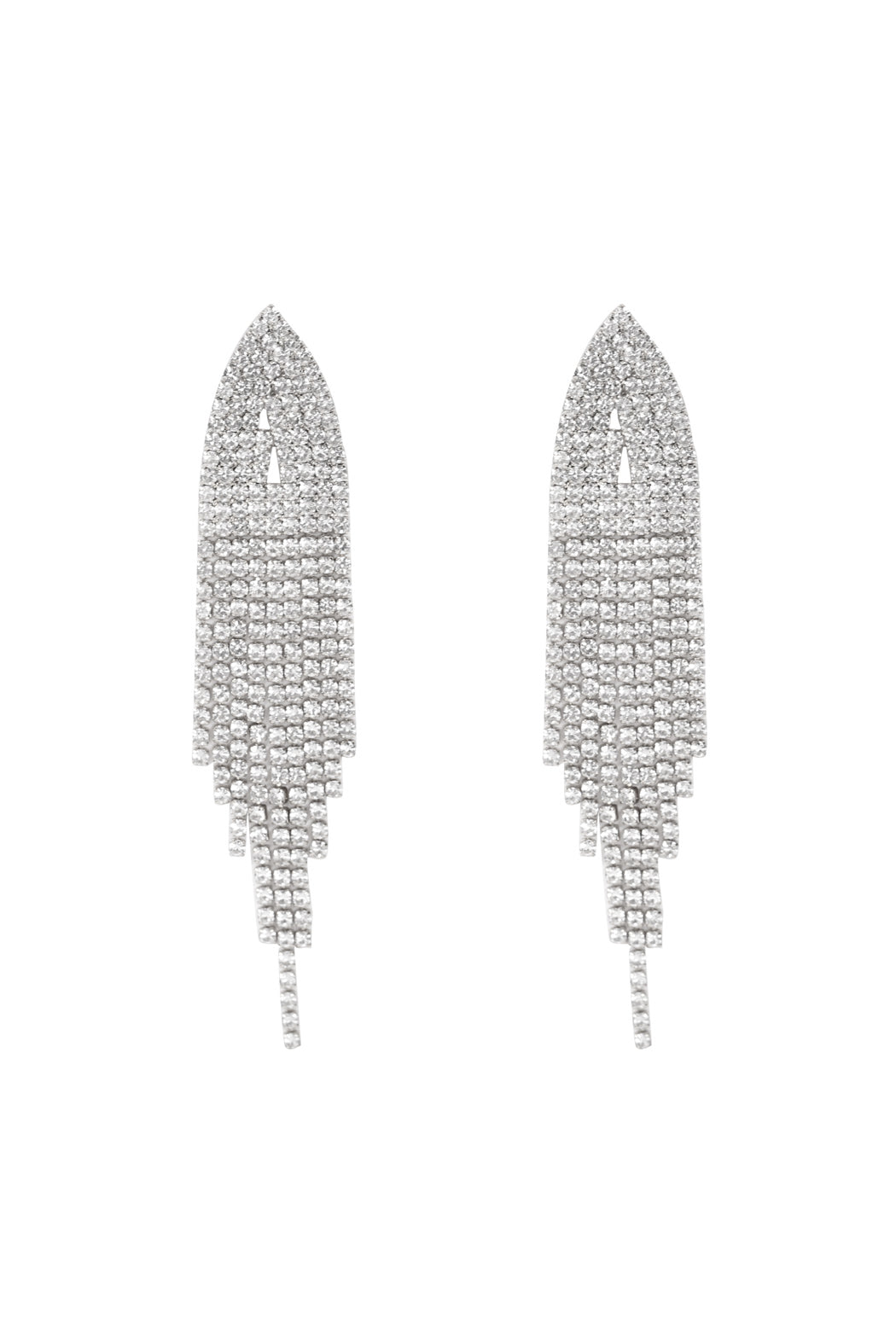 Mye1179 - Bridal Rhinestone Long Tassel Earrings