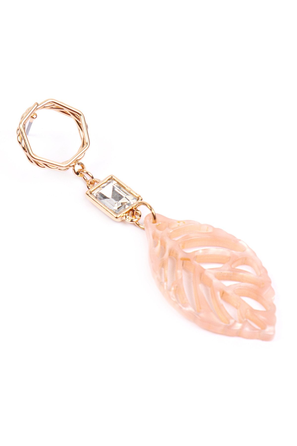 Mye1369 - Cast Leaf Link Drop Earrings