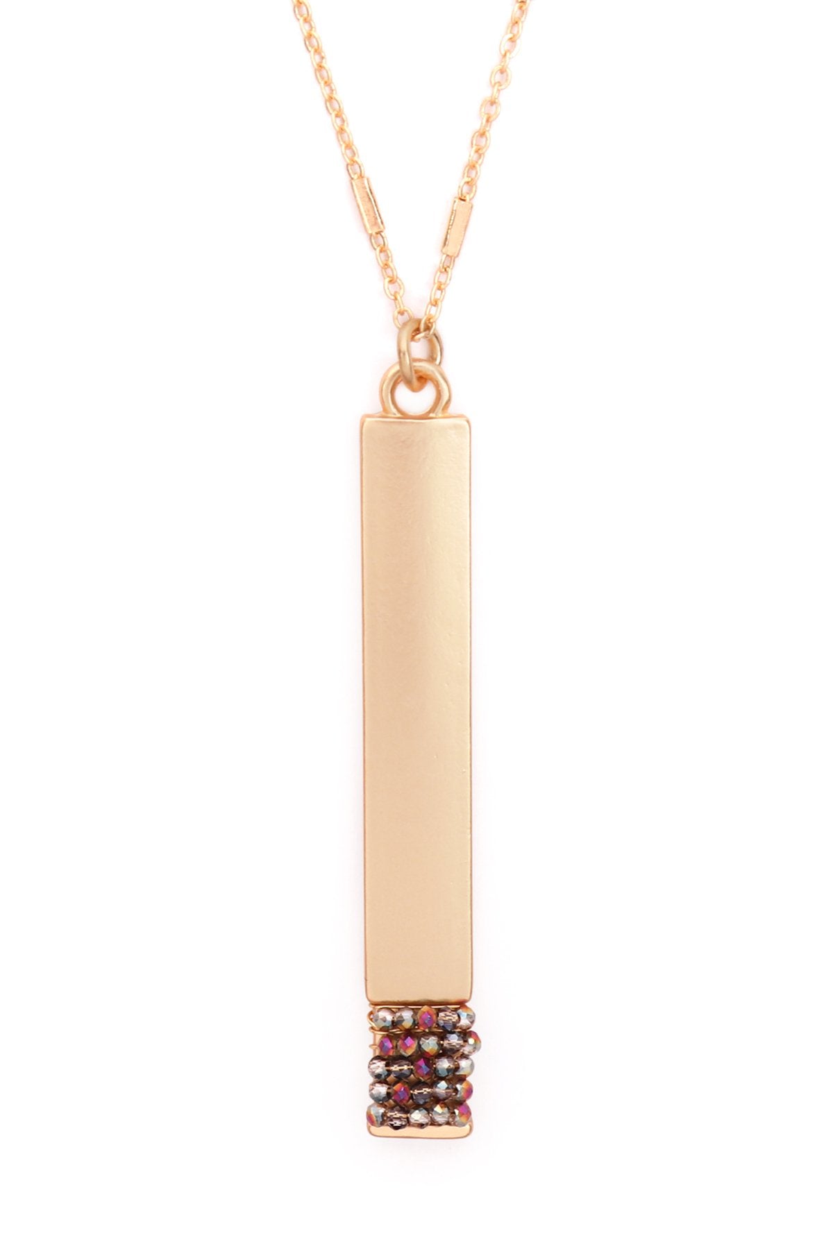 Myn1375 - Bar Pendant Necklace