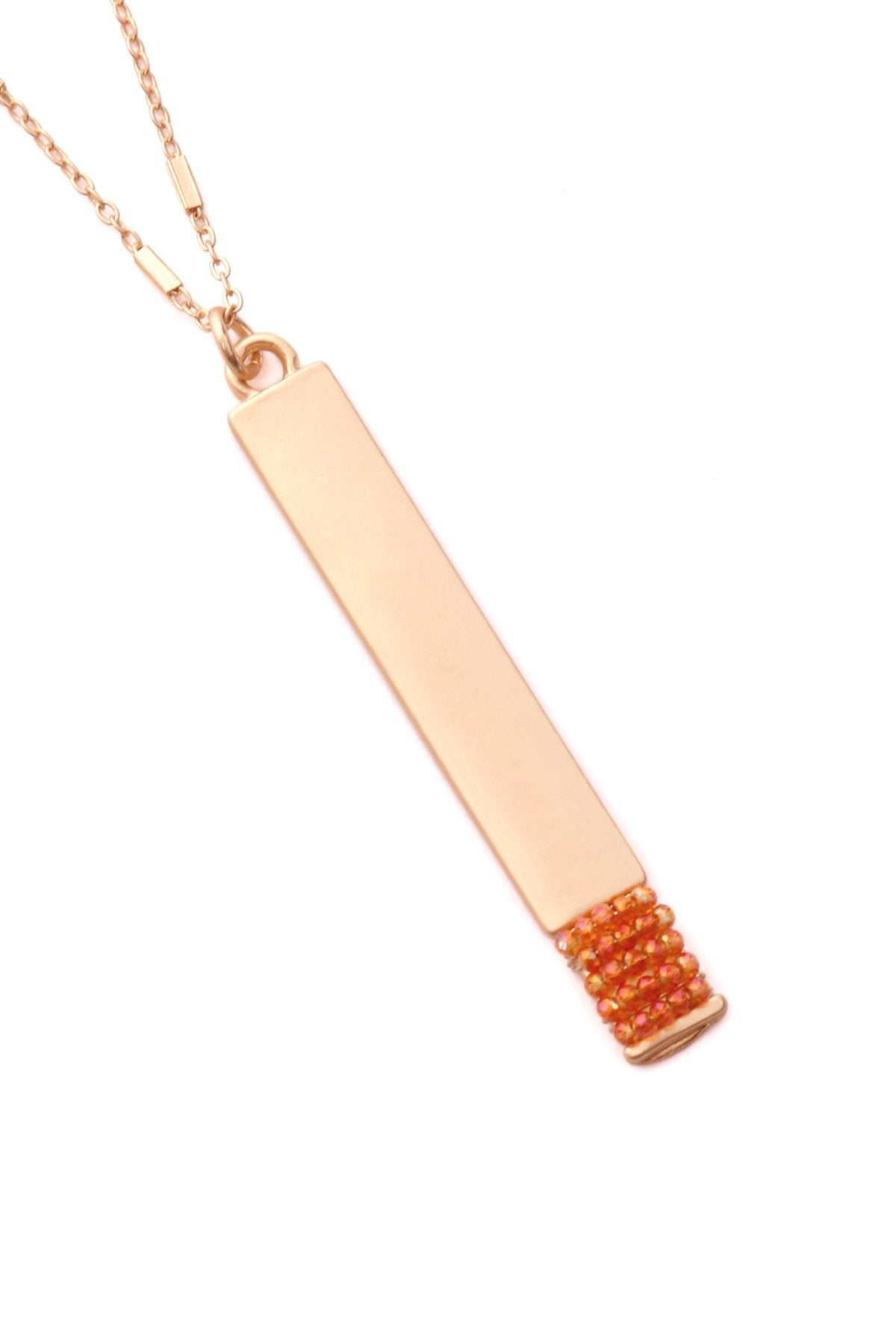 Myn1375 - Bar Pendant Necklace