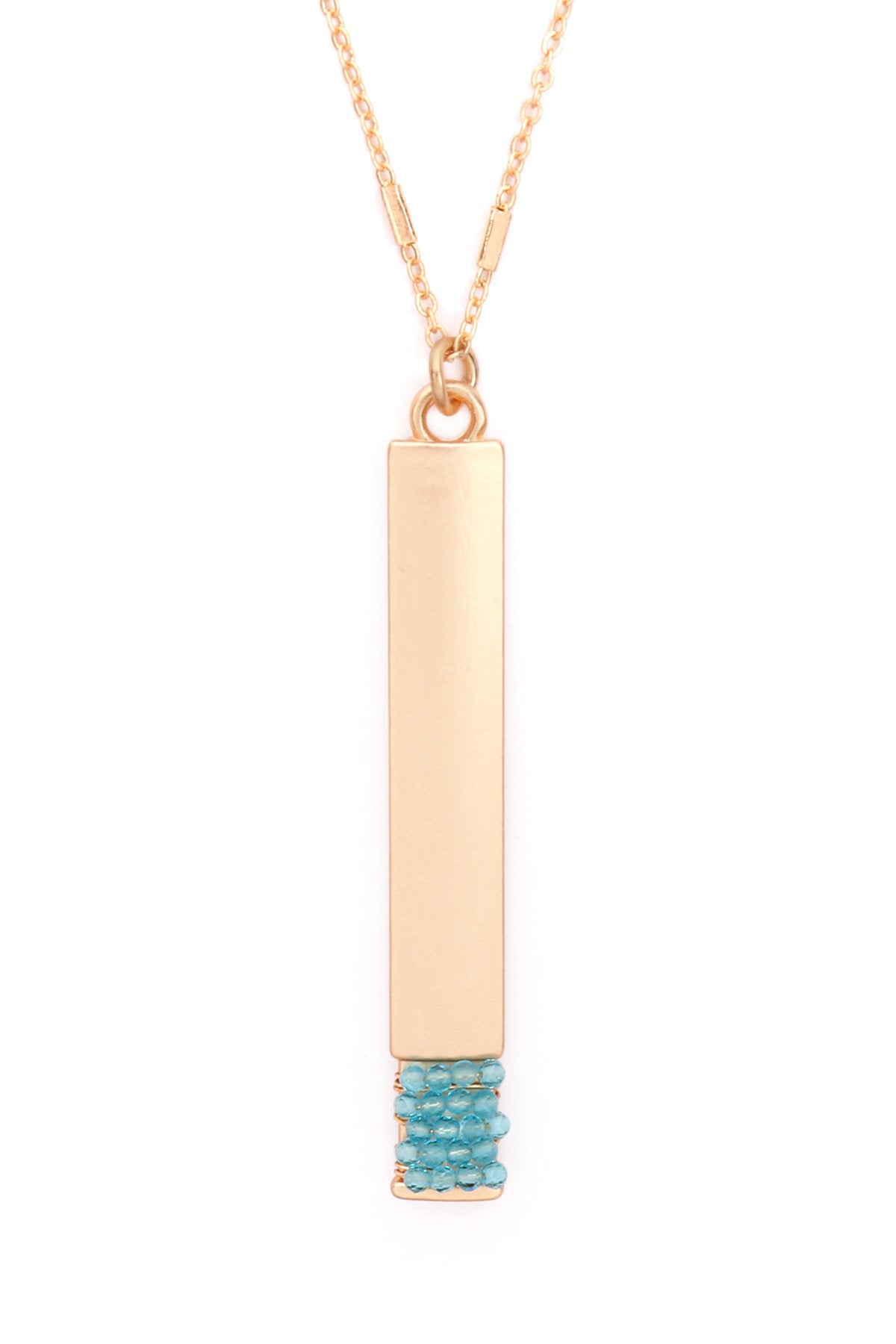 Myn1375 - Bar Pendant Necklace