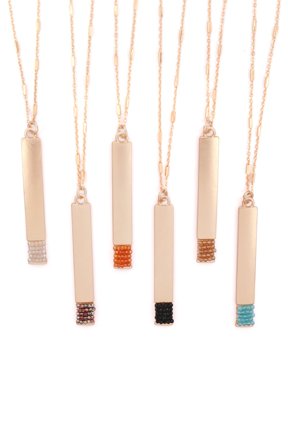 Myn1375 - Bar Pendant Necklace
