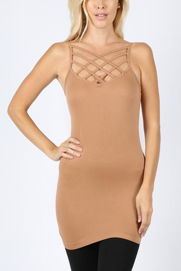 Seamless Criss-Cross Front Cami