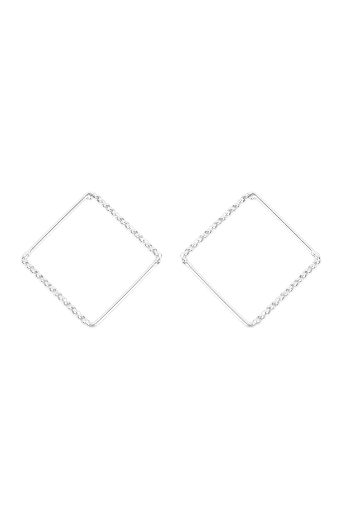 Oeb027 - Open Diamond Earrings