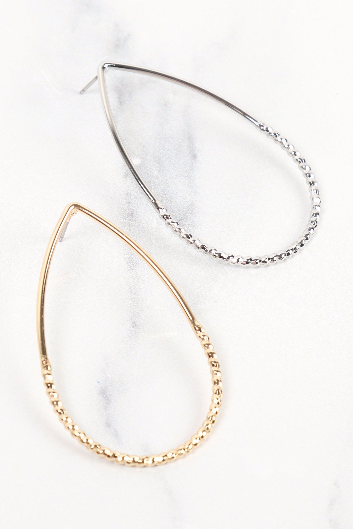 Oeb028 - Open Teardrop Post Earrings