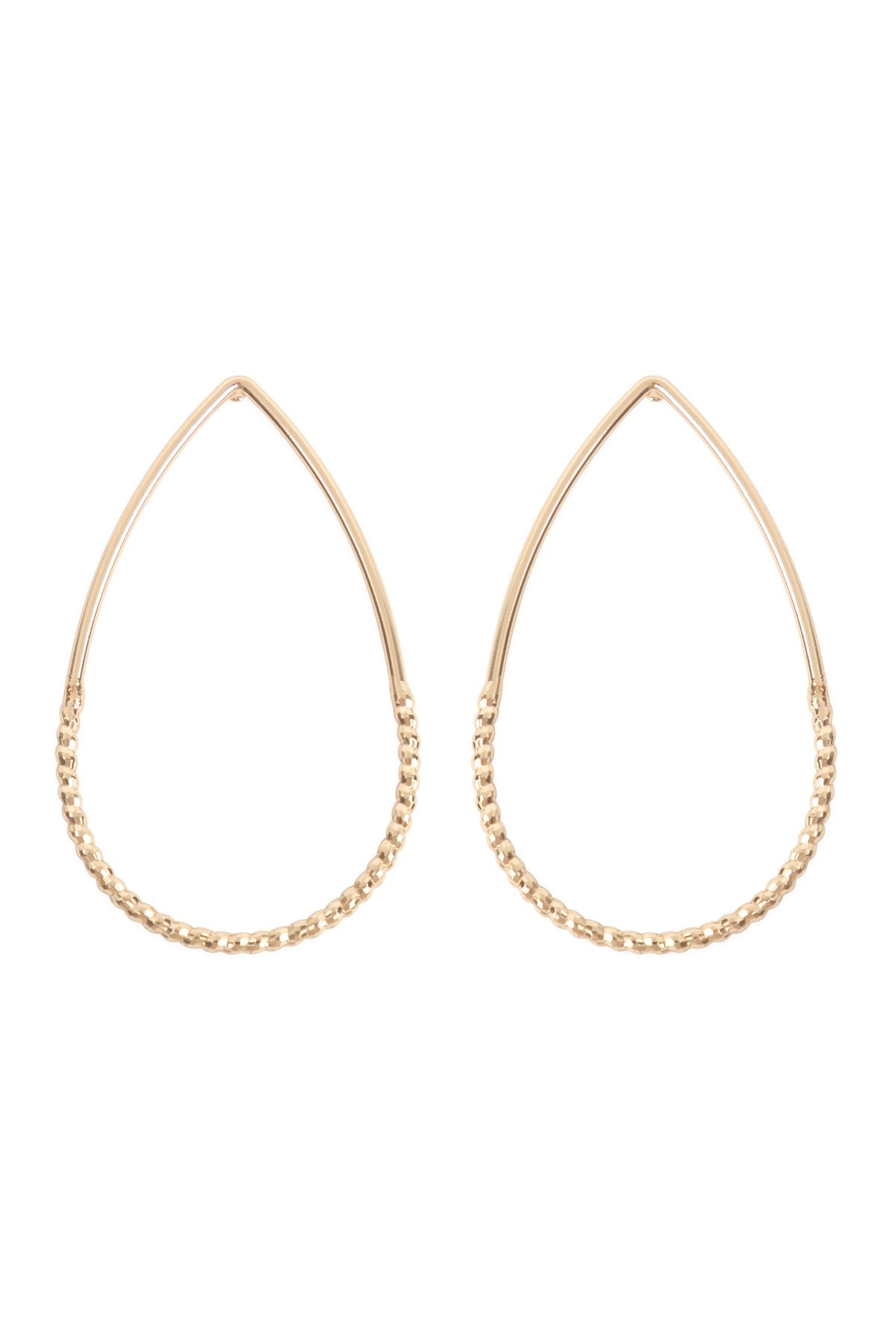 Oeb028 - Open Teardrop Post Earrings