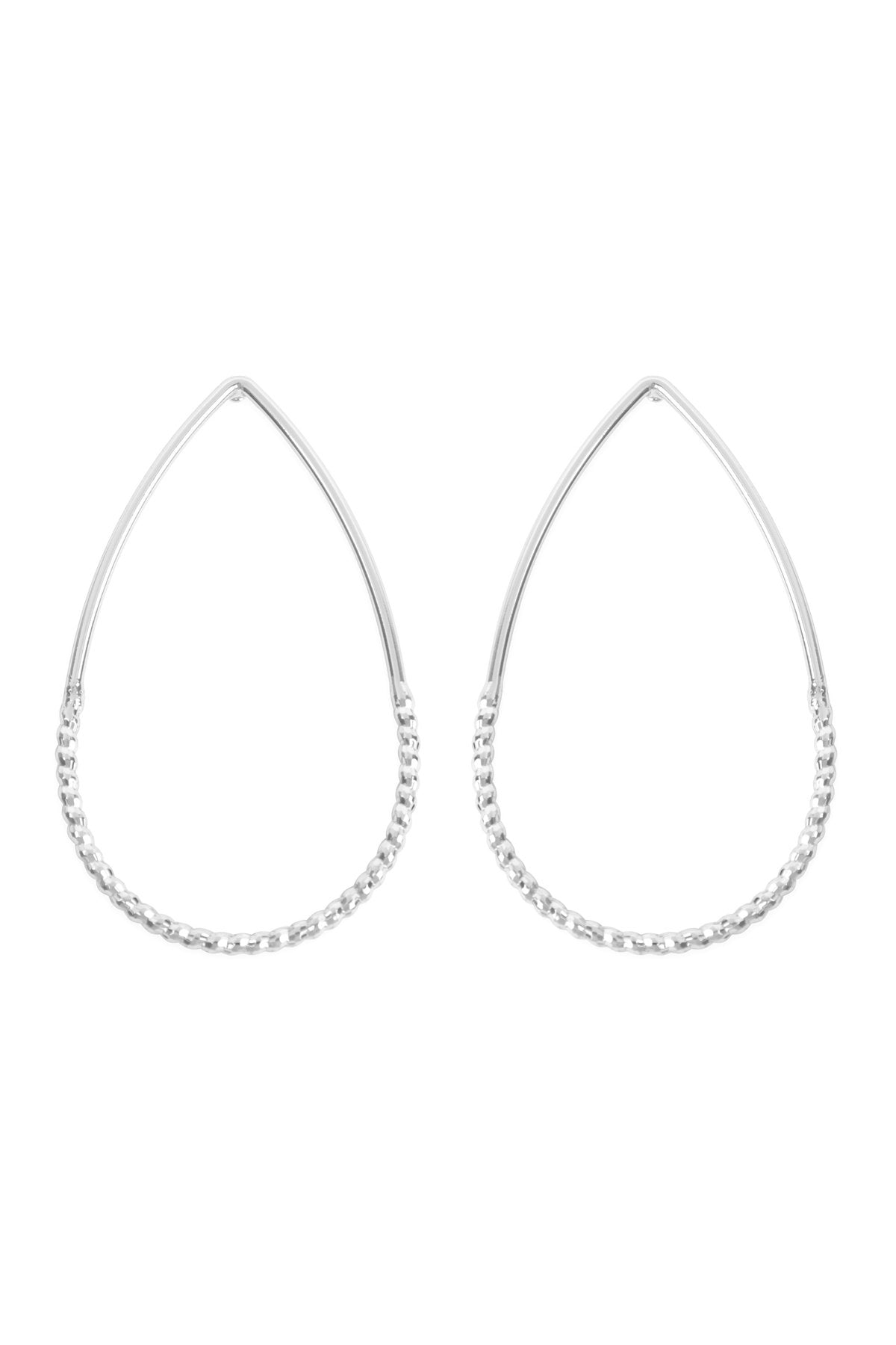 Oeb028 - Open Teardrop Post Earrings