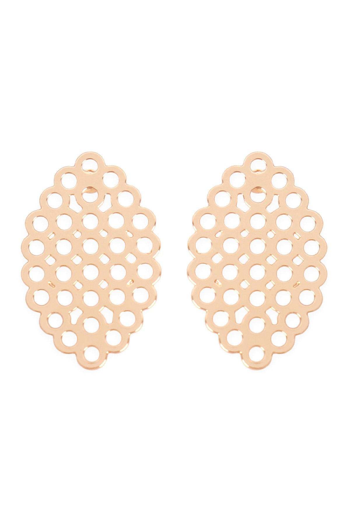 Oeb055 - Metal Filigree Post Earrings