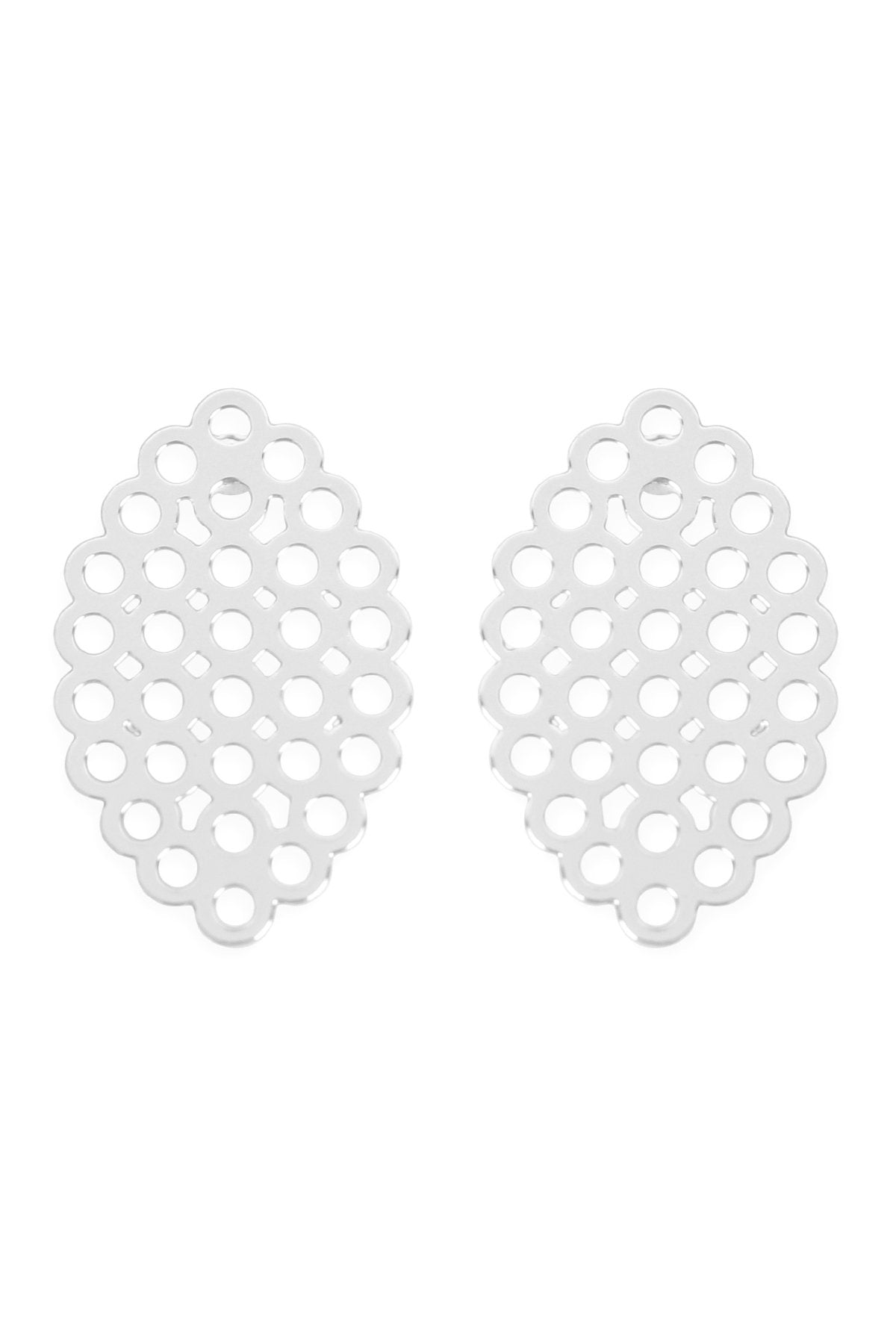 Oeb055 - Metal Filigree Post Earrings