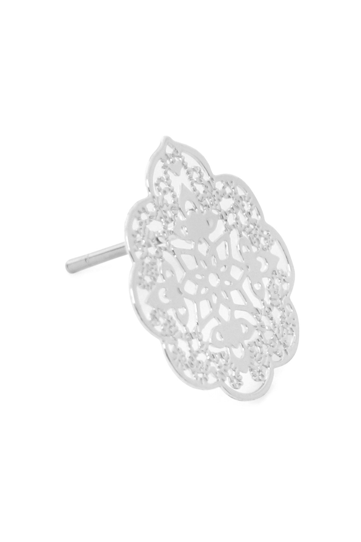 Oeb058 - Metal Filigree Post Earrings