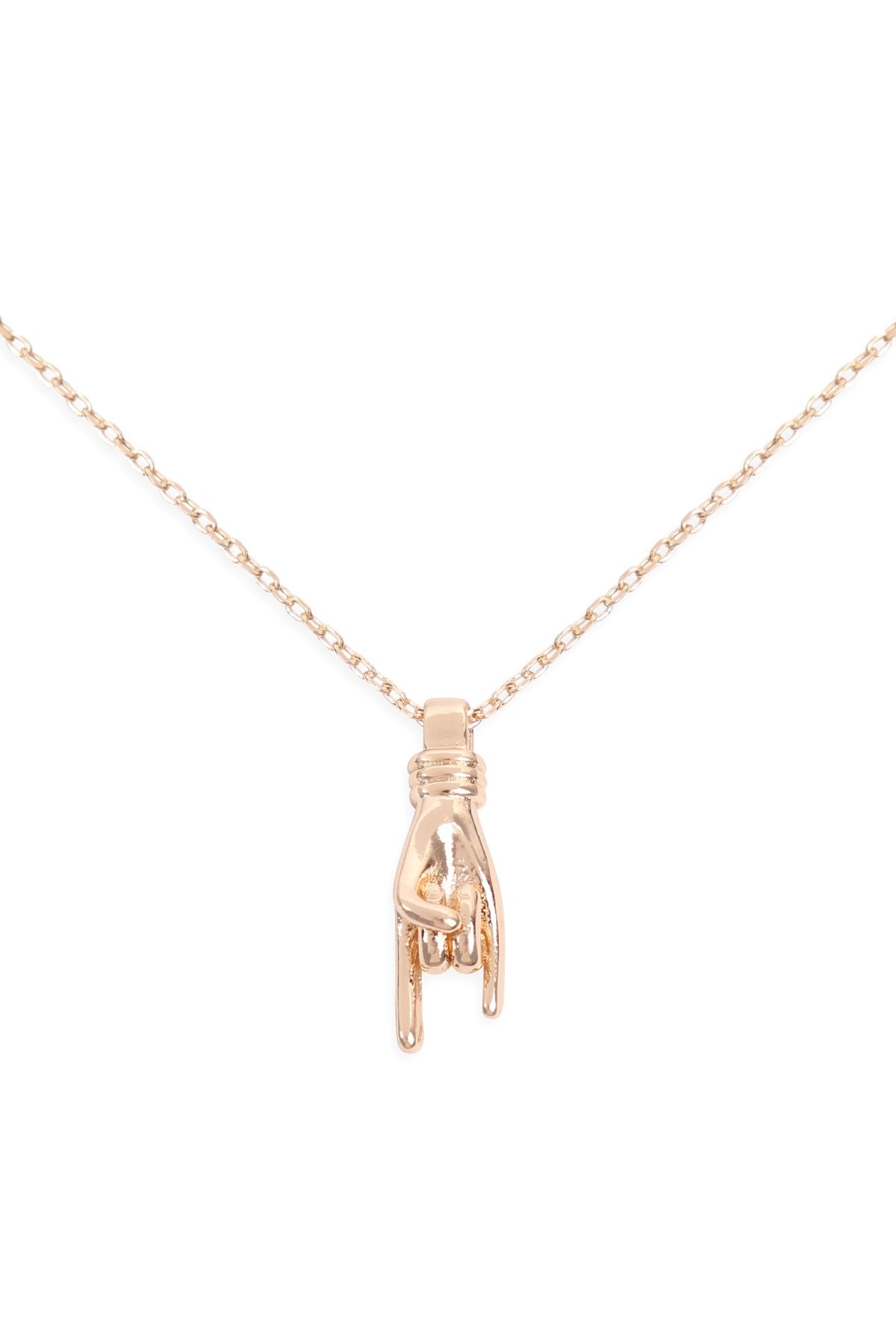 Peace Finger Sign Necklace