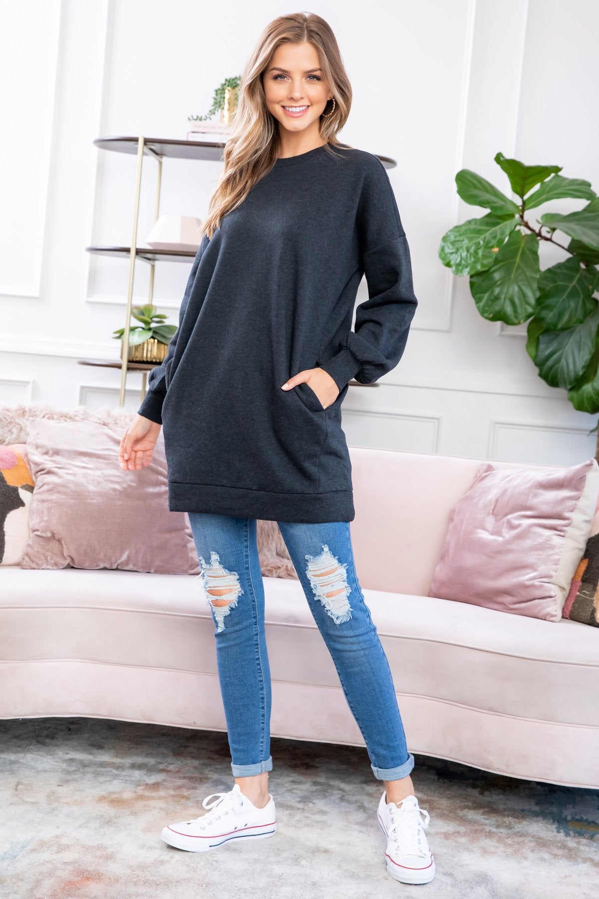 Sweatshirt With Side Pockets