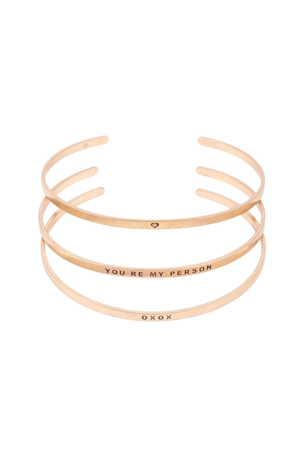 Pba779 - 3 Set of Band "Xoxox" Bracelet