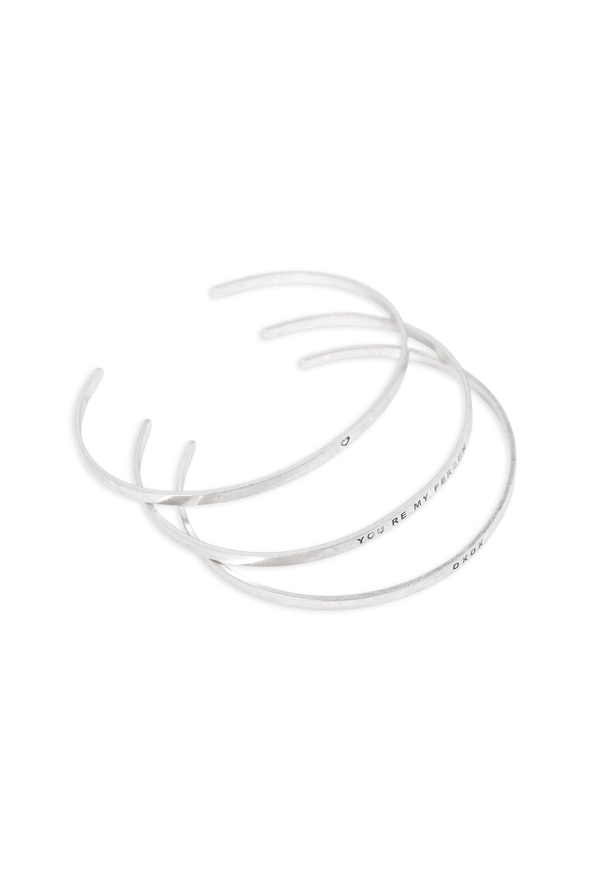 Pba779 - 3 Set of Band "Xoxox" Bracelet
