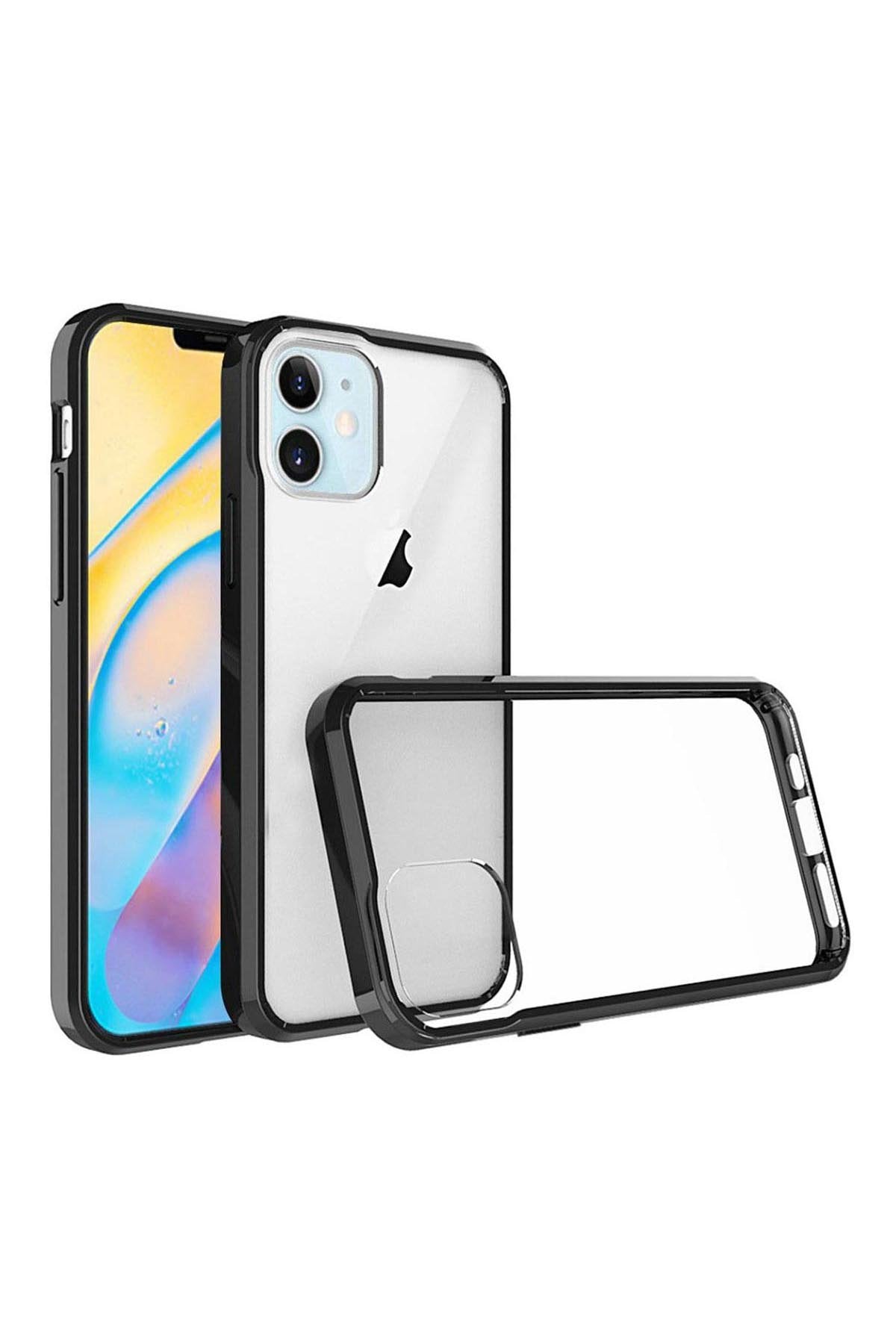 For iPHONE 12 MINI 5.4 BUMPER CLEAR TRANSPARENT CASE COVER