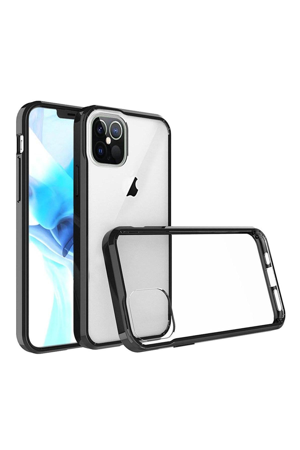 For iPHONE 12 PRO MAX 6.7 BUMPER CLEAR TRANSPARENT CASE COVER