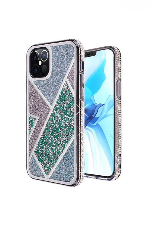 For iPHONE 12 PRO MAX 6.7 RHOMBUS BLING GLITTER DIAMOND CASE COVER