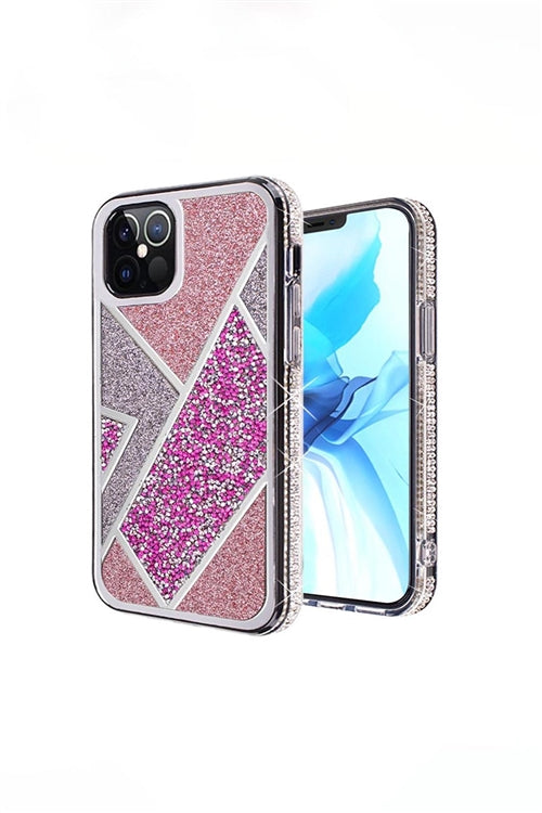 For iPHONE 12 PRO MAX 6.7 RHOMBUS BLING GLITTER DIAMOND CASE COVER