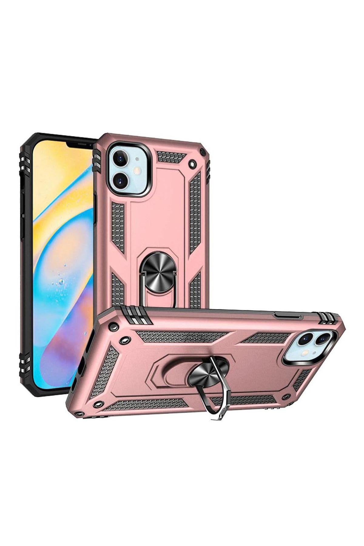For iPHONE 12 MINI 5.4 RING MAGNETIC KICKSTAND HYBRID CASE COVER
