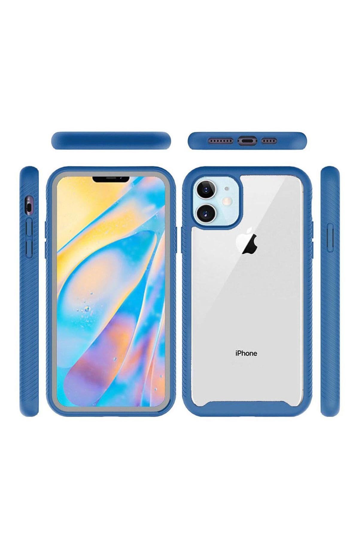 For iPHONE 12 MINI 5.4 STRONG BUMPER SHOCKPROOF TRANSPARENT CASE COVER