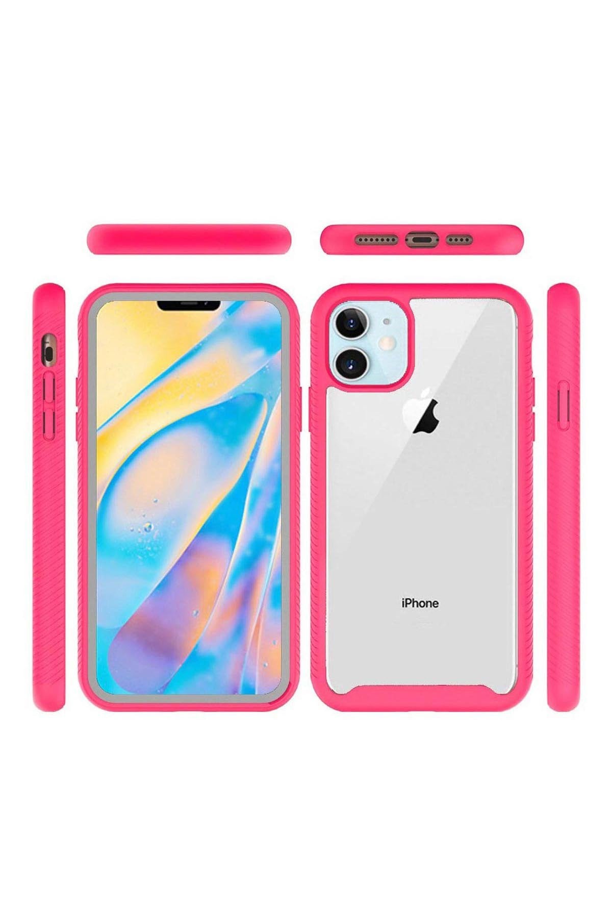 For iPHONE 12 MINI 5.4 STRONG BUMPER SHOCKPROOF TRANSPARENT CASE COVER