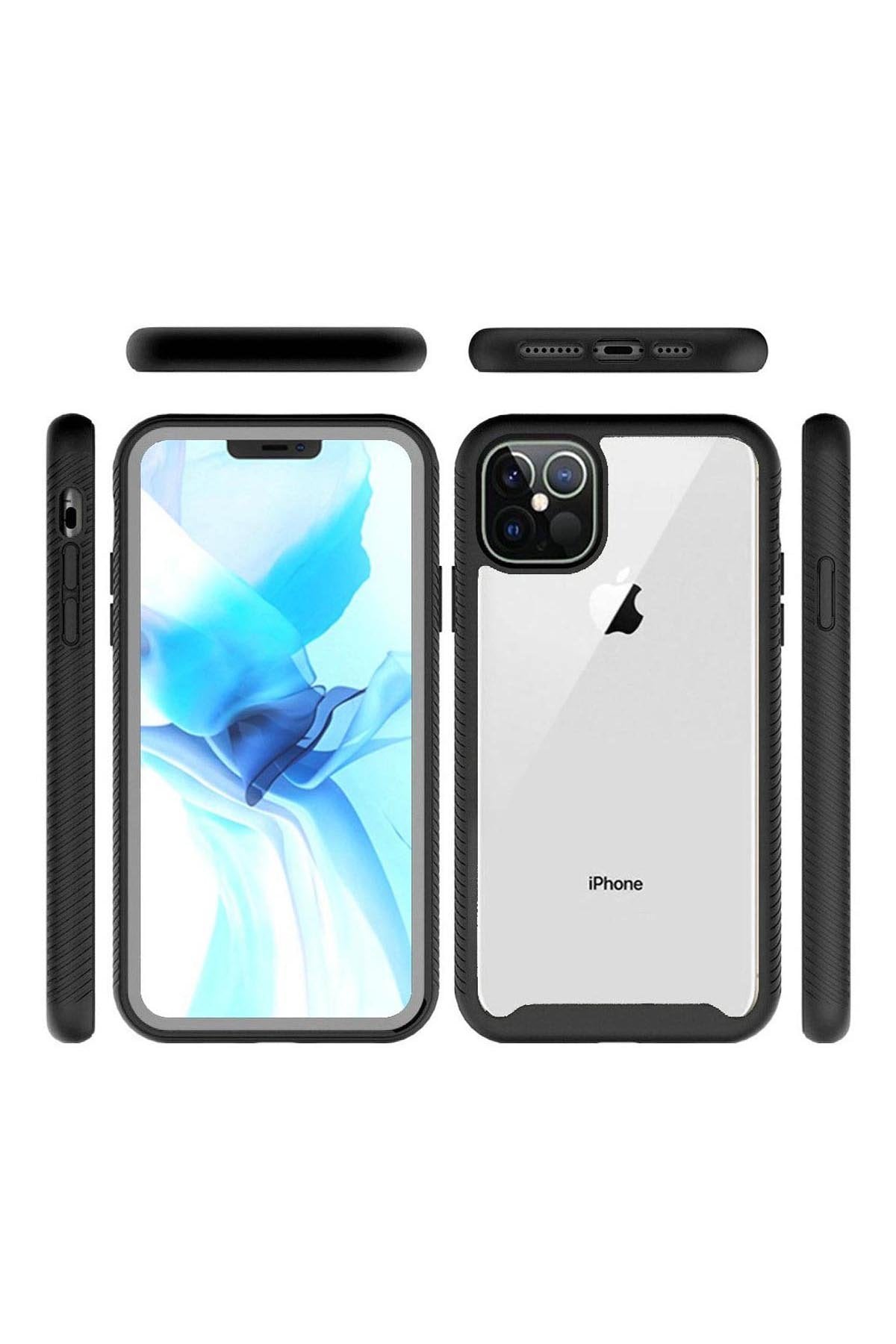For iPHONE 12 PRO MAX 6.7 STRONG BUMPER SHOCKPROOF TRANSPARENT CASE COVER