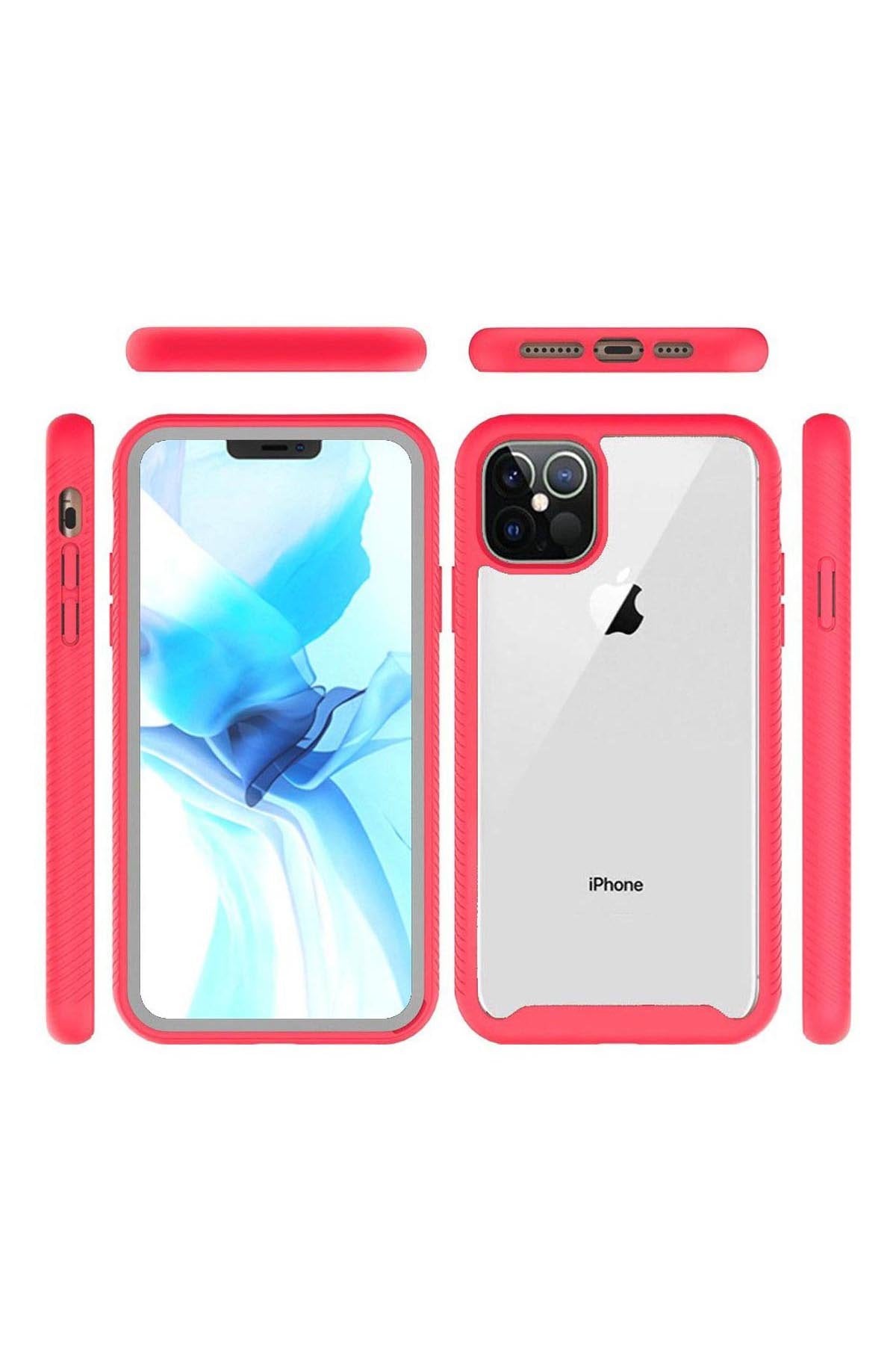For iPHONE 12 PRO MAX 6.7 STRONG BUMPER SHOCKPROOF TRANSPARENT CASE COVER