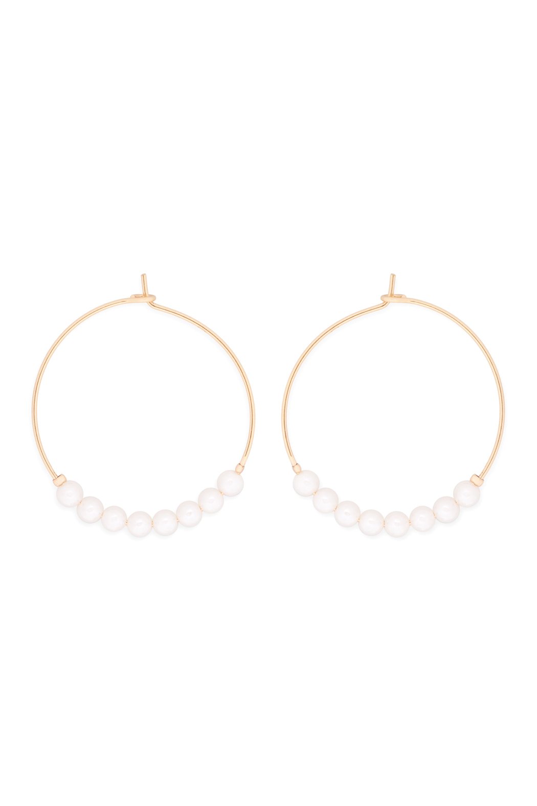 Qea299 - Beaded Hoop Earrings