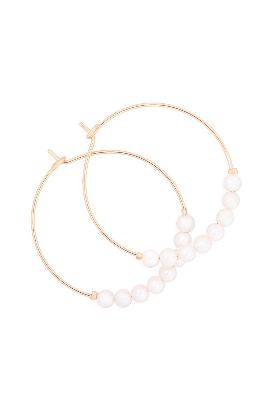 Qea299 - Beaded Hoop Earrings